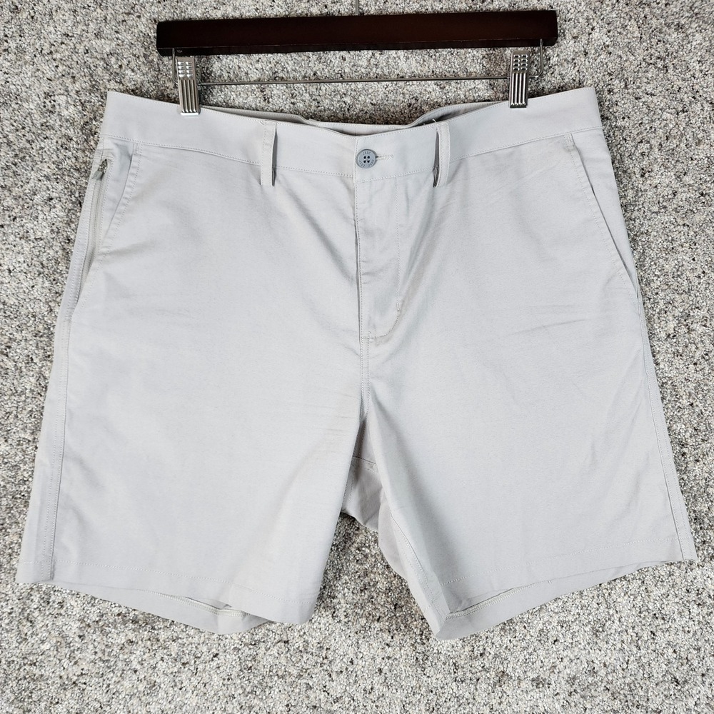 Tasc Performance Motion Shorts Mens 36 Tailored Fit Bamboo Blend Gray Excellent